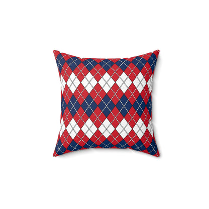 Dominican Republic Retro Argyle Cushion Pillow