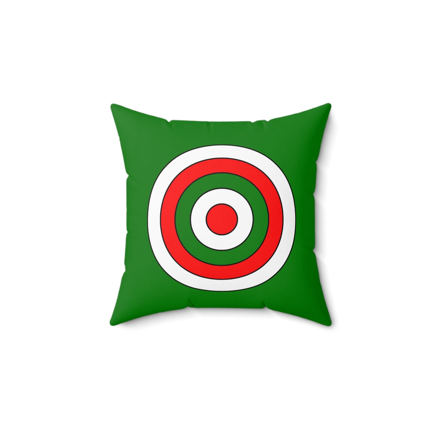 Green, White, Red Retro Target Cushion Pillow