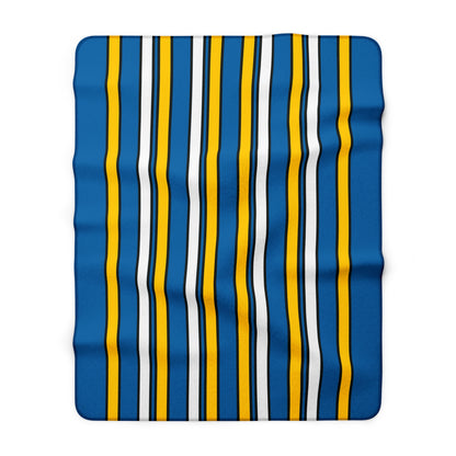 Canary Islands Retro Stripes Blanket Throw