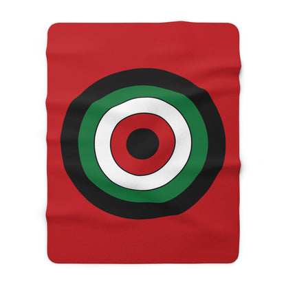 Western Sahara Retro Target Blanket Throw