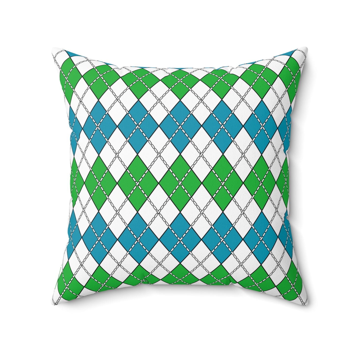 Uzbekistan Retro Argyle Cushion Pillow