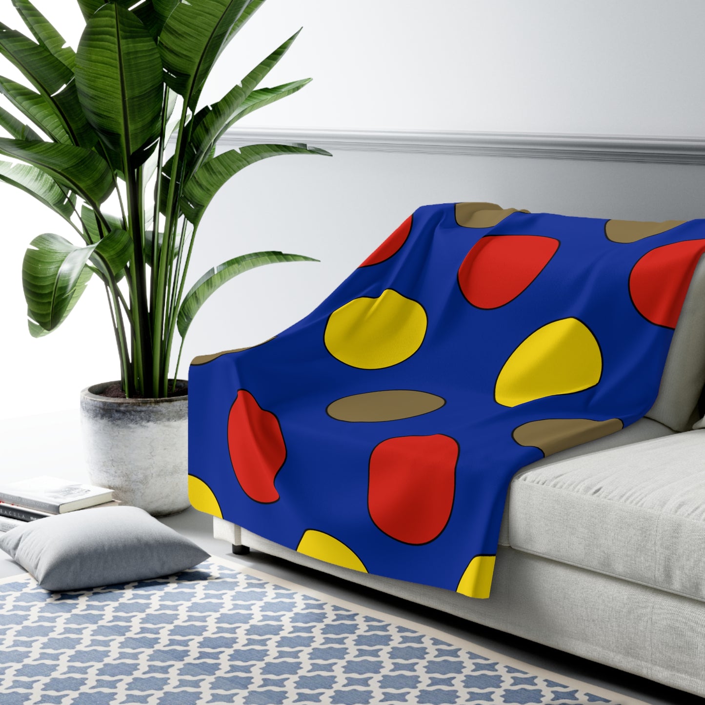 Moldova Retro Polka Dots Blanket Throw
