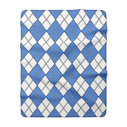 Micronesia Retro Argyle Blanket Throw