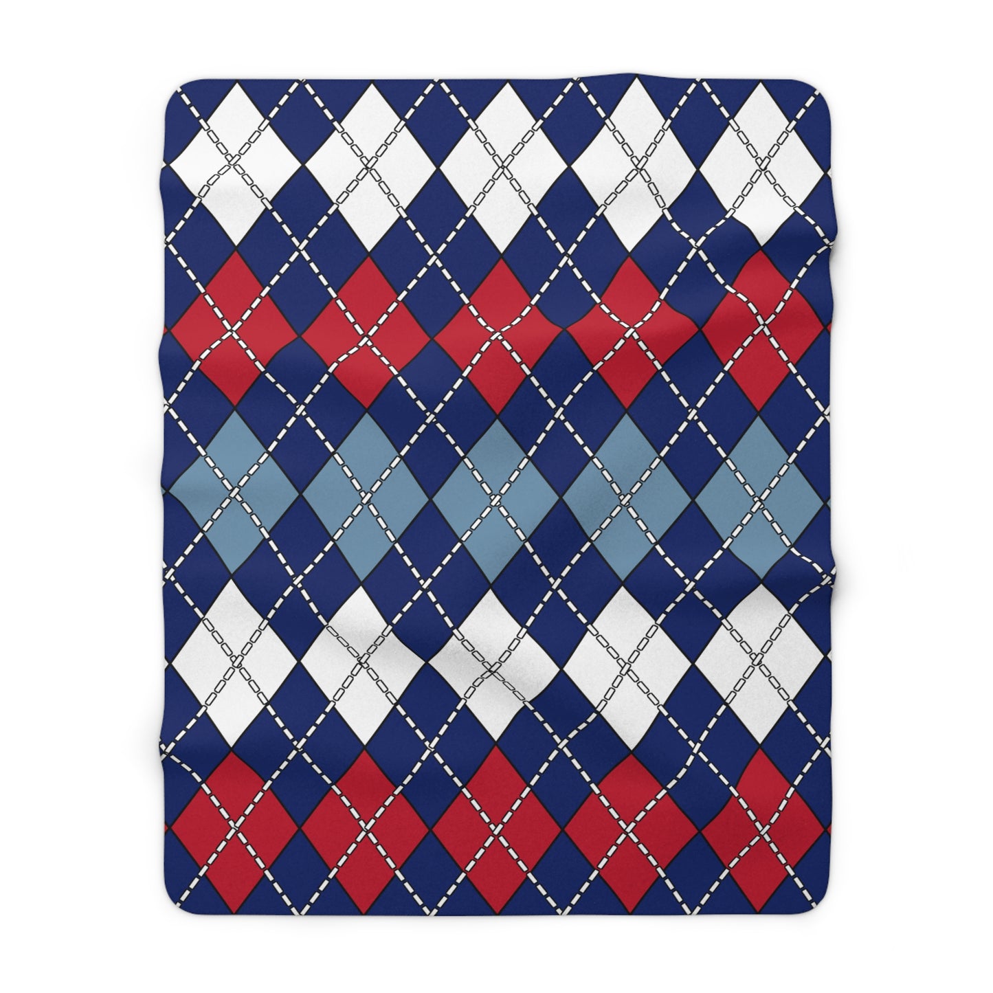 Falkland Islands Retro Argyle Blanket Throw