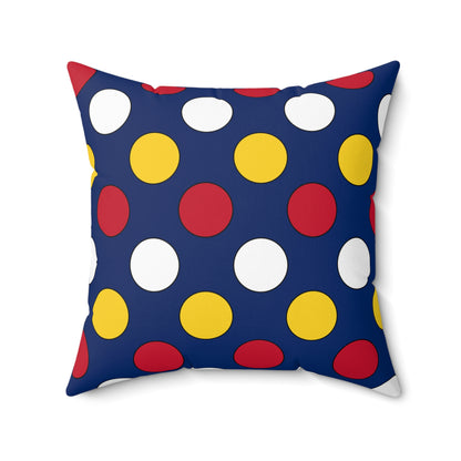 Turks And Caicos Islands Retro Polka Dots Cushion Pillow