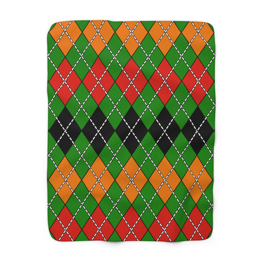 Zambia Retro Argyle Blanket Throw