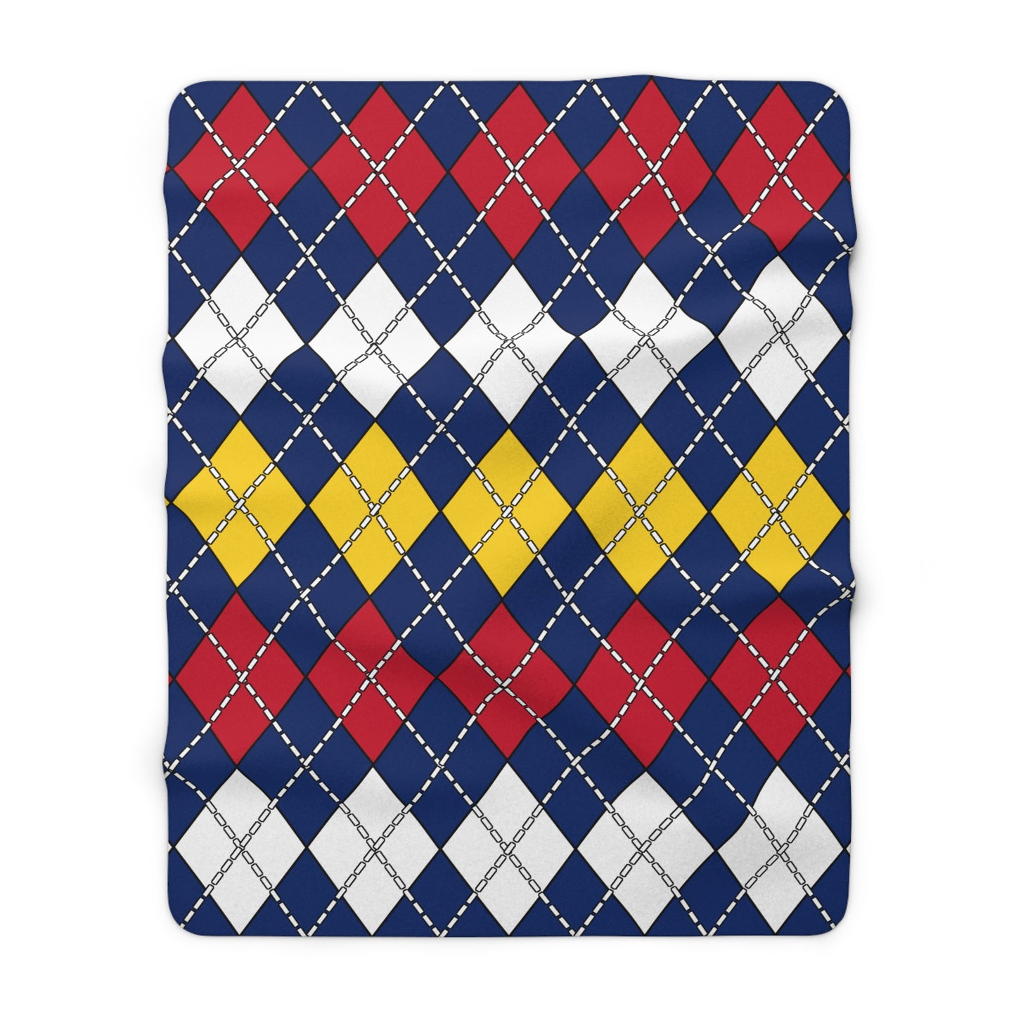 Turks And Caicos Islands Retro Argyle Blanket Throw