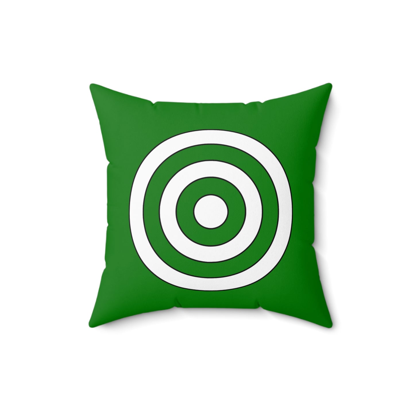Green, White Retro Target Cushion Pillow
