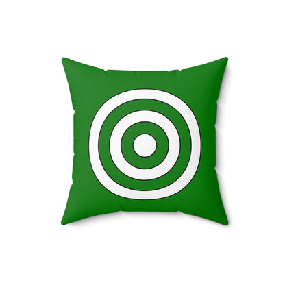 Green, White Retro Target Cushion Pillow