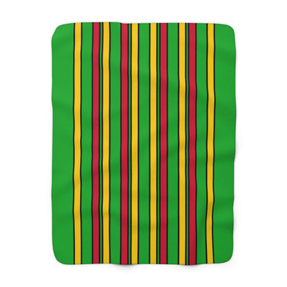 Sao Tome And Principe Retro Stripes Blanket Throw