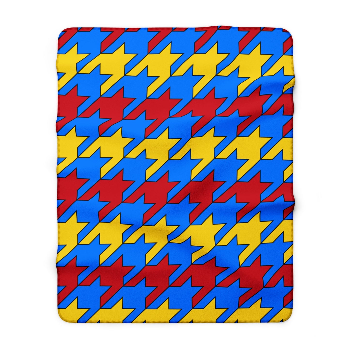 Democratic Republic of the Congo Retro Houndstooth Blanket Throw