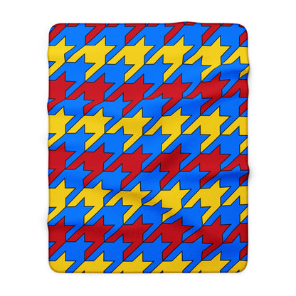 Democratic Republic of the Congo Retro Houndstooth Blanket Throw