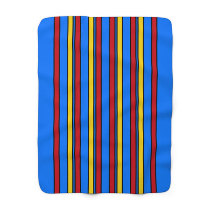 Democratic Republic of the Congo Retro Stripes Blanket Throw