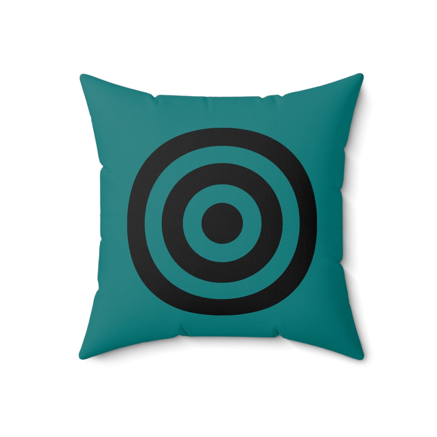 Teal, Black Retro Target Cushion Pillow