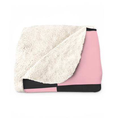 Pink, Black Retro Check Blanket Throw
