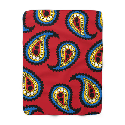Antigua And Barbuda Retro Paisley Blanket Throw