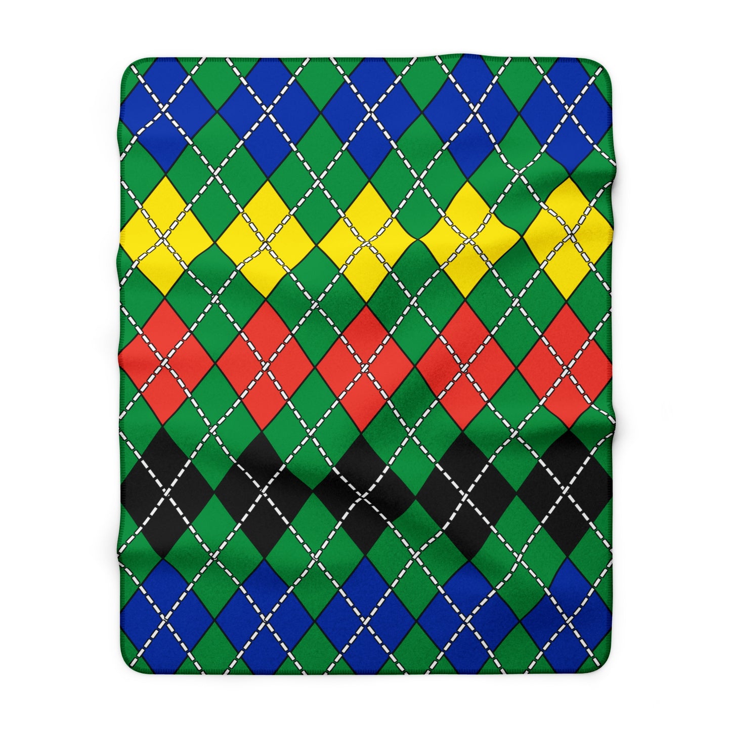 New Caledonia Retro Argyle Blanket Throw