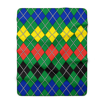 New Caledonia Retro Argyle Blanket Throw