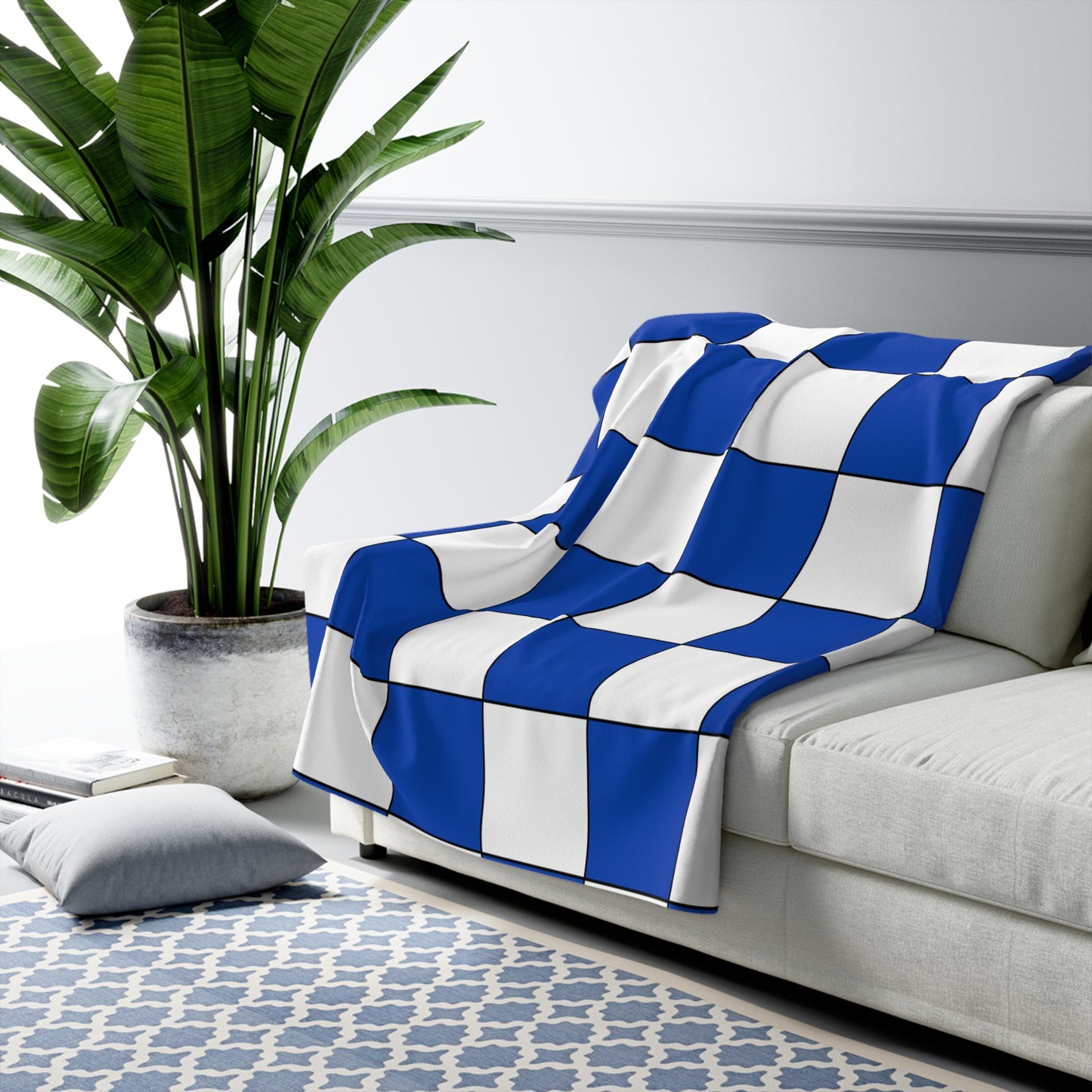 El Salvador Retro Check Blanket Throw
