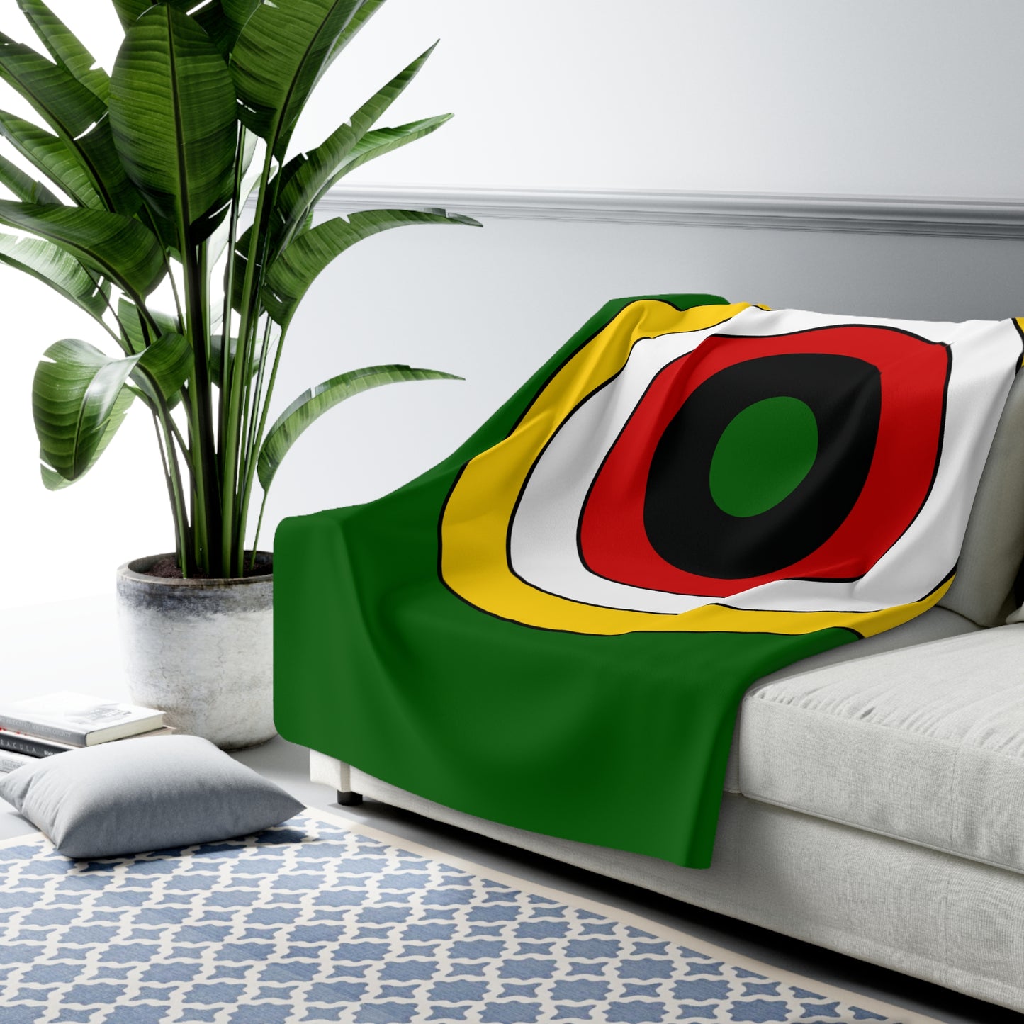 Zimbabwe Retro Target Blanket Throw