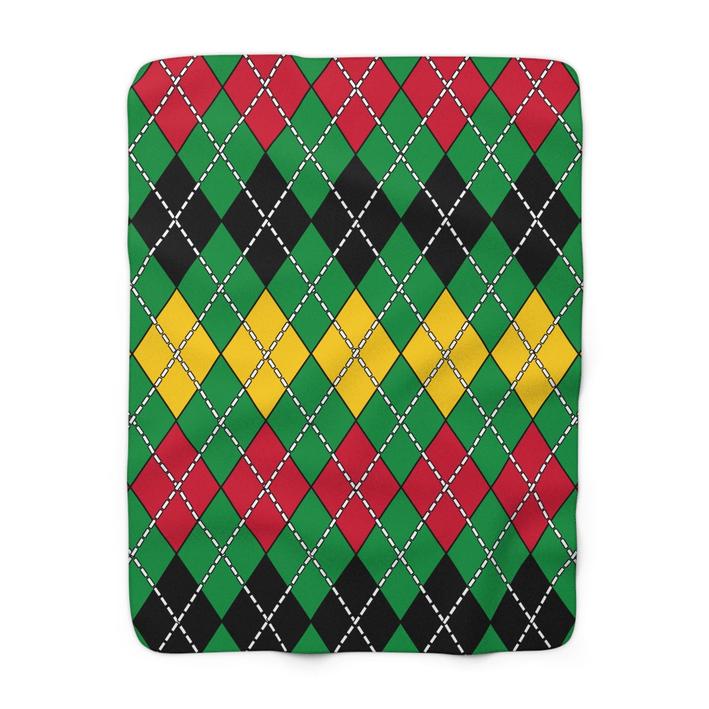 Vanuatu Retro Argyle Blanket Throw