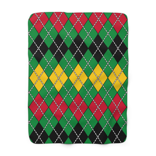 Vanuatu Retro Argyle Blanket Throw