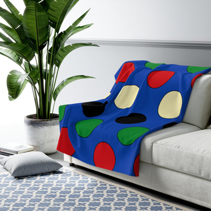 South Sudan Retro Polka Dots Blanket Throw