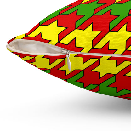 Burkina Faso Retro Houndstooth Cushion Pillow