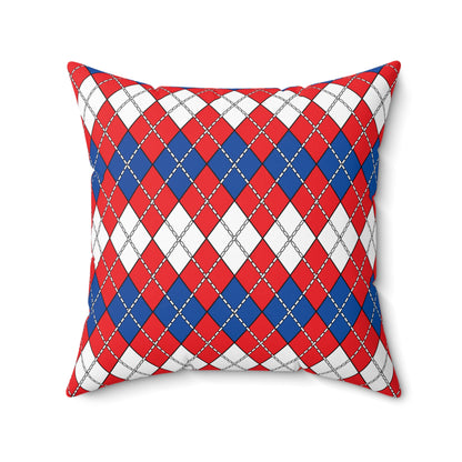 Slovakia Retro Argyle Cushion Pillow