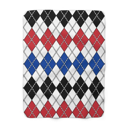 Republic Of Korea Retro Argyle Blanket Throw