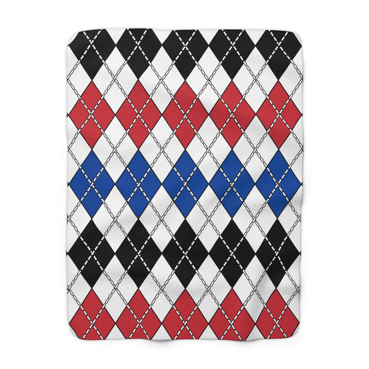 Republic Of Korea Retro Argyle Blanket Throw