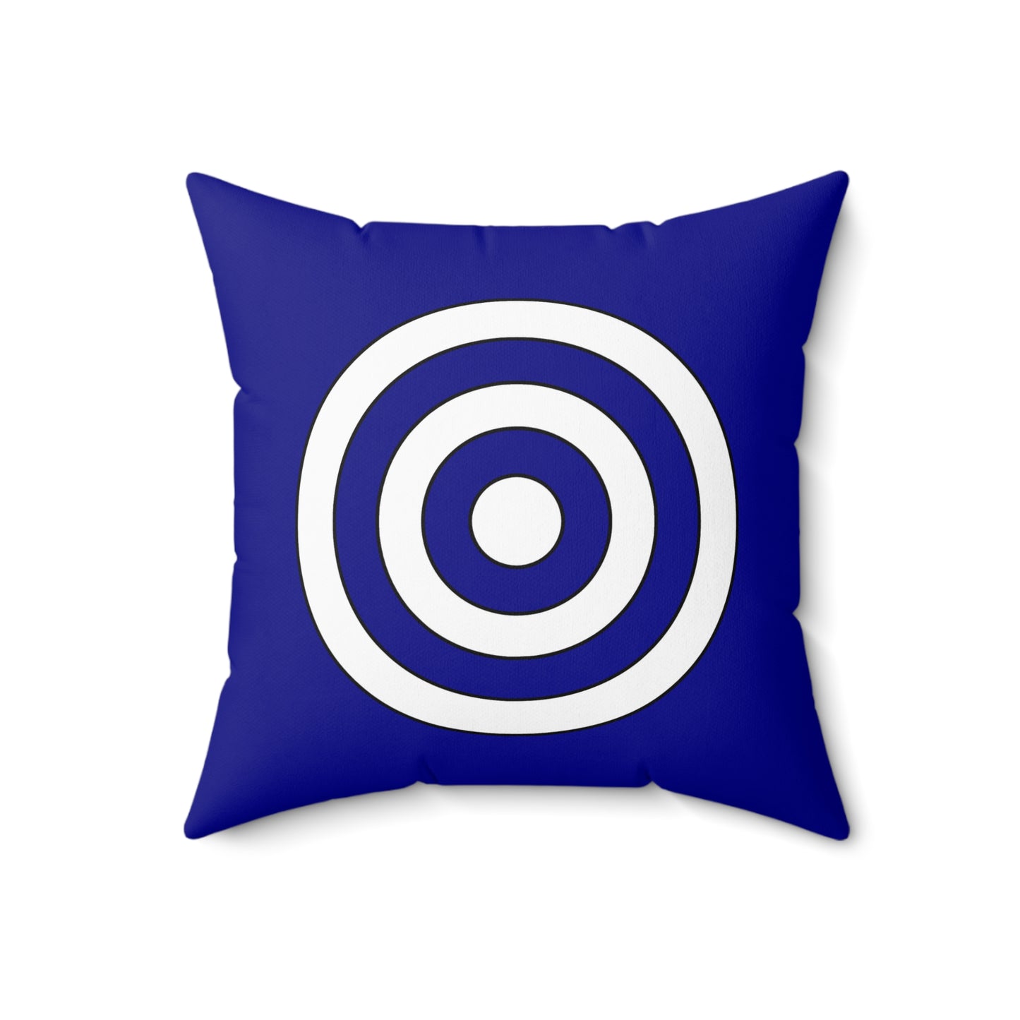 Dark Blue, White Retro Target Cushion Pillow
