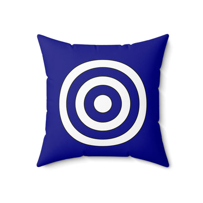 Dark Blue, White Retro Target Cushion Pillow