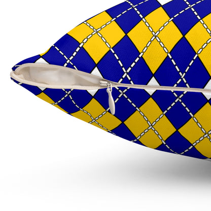 Bosnia And Herzegovina Retro Argyle Cushion Pillow
