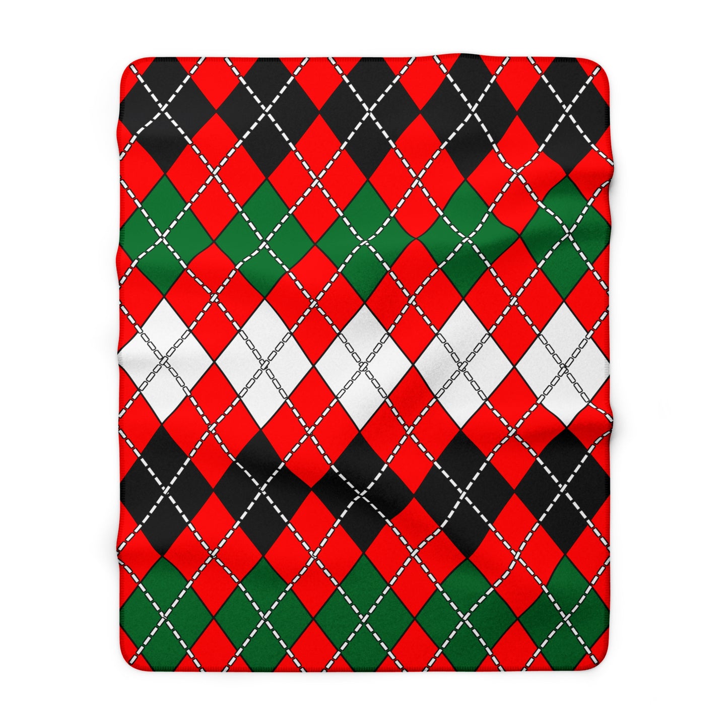 United Arab Emirates Retro Argyle Blanket Throw