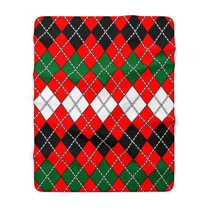 United Arab Emirates Retro Argyle Blanket Throw