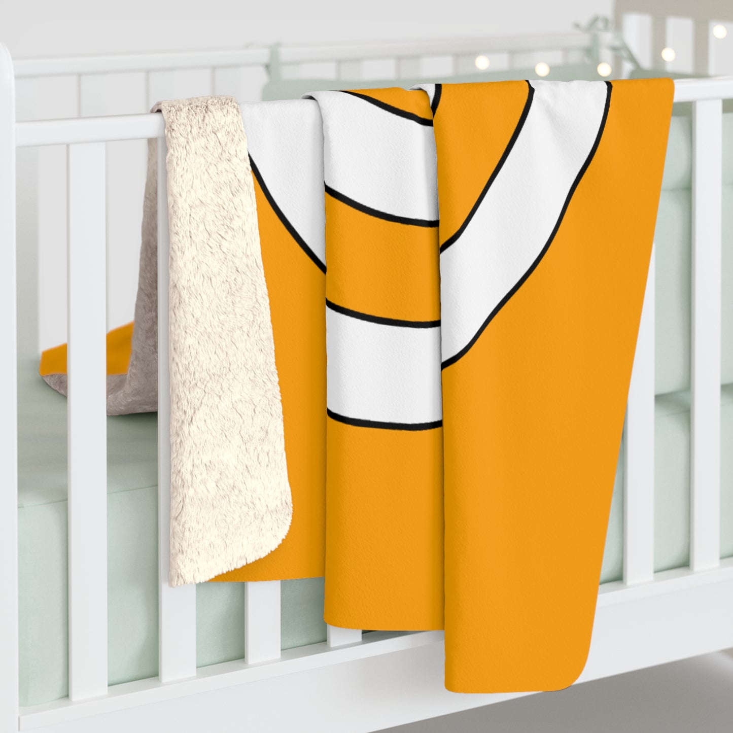 Orange, White Retro Target Blanket Throw