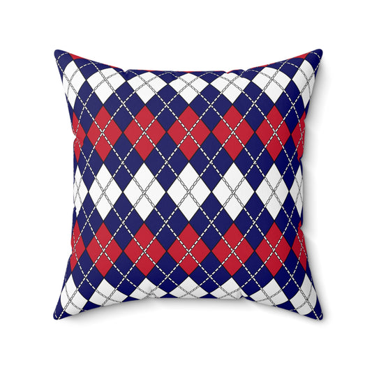 Cook Islands Retro Argyle Cushion Pillow