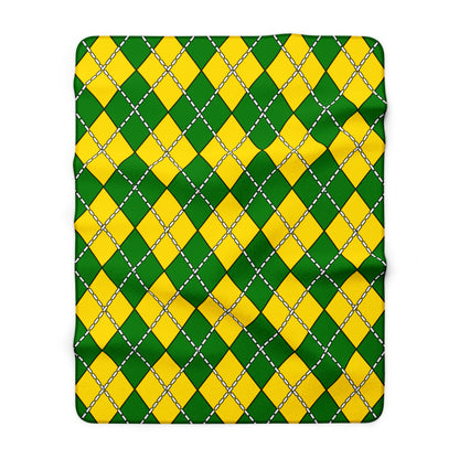 Cocos Islands Retro Argyle Blanket Throw