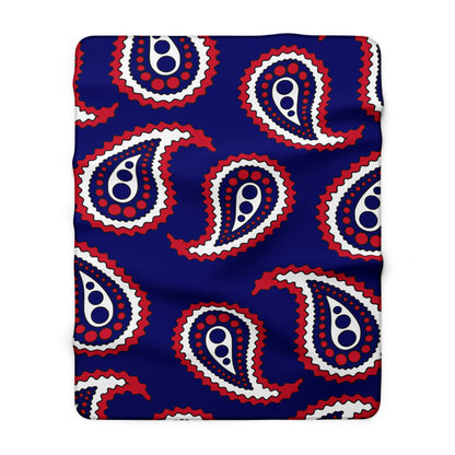 South Georgia And The South Sandwich Islands Retro Paisley Blanket Throw