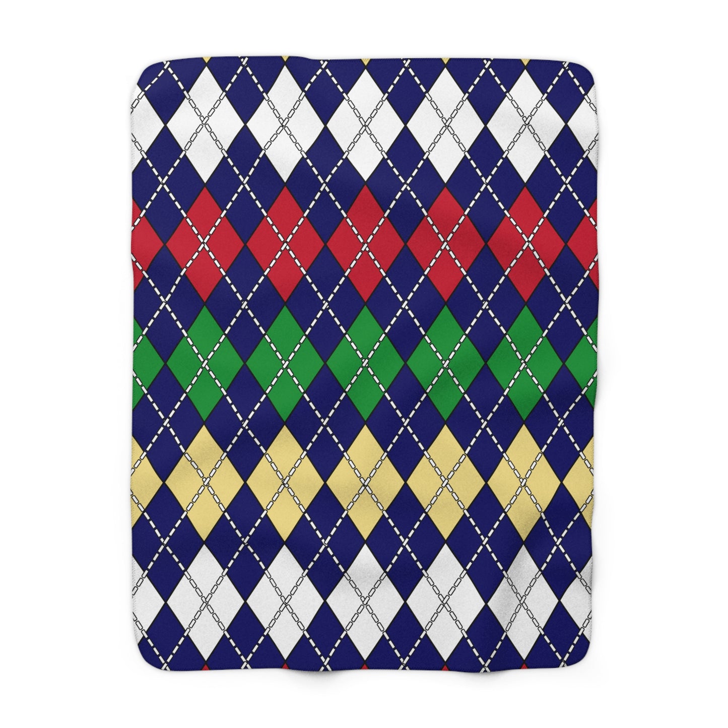 Cayman Islands Retro Argyle Blanket Throw
