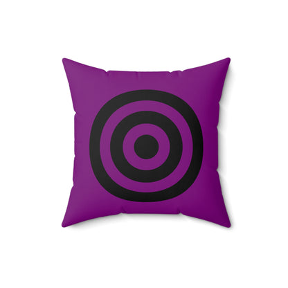 Purple, Black Retro Target Cushion Pillow