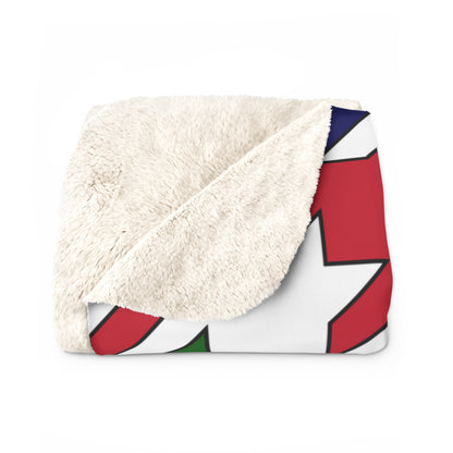 British Indian Ocean Territory Retro Houndstooth Blanket Throw