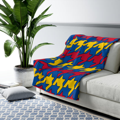 Aland Islands Retro Houndstooth Blanket Throw