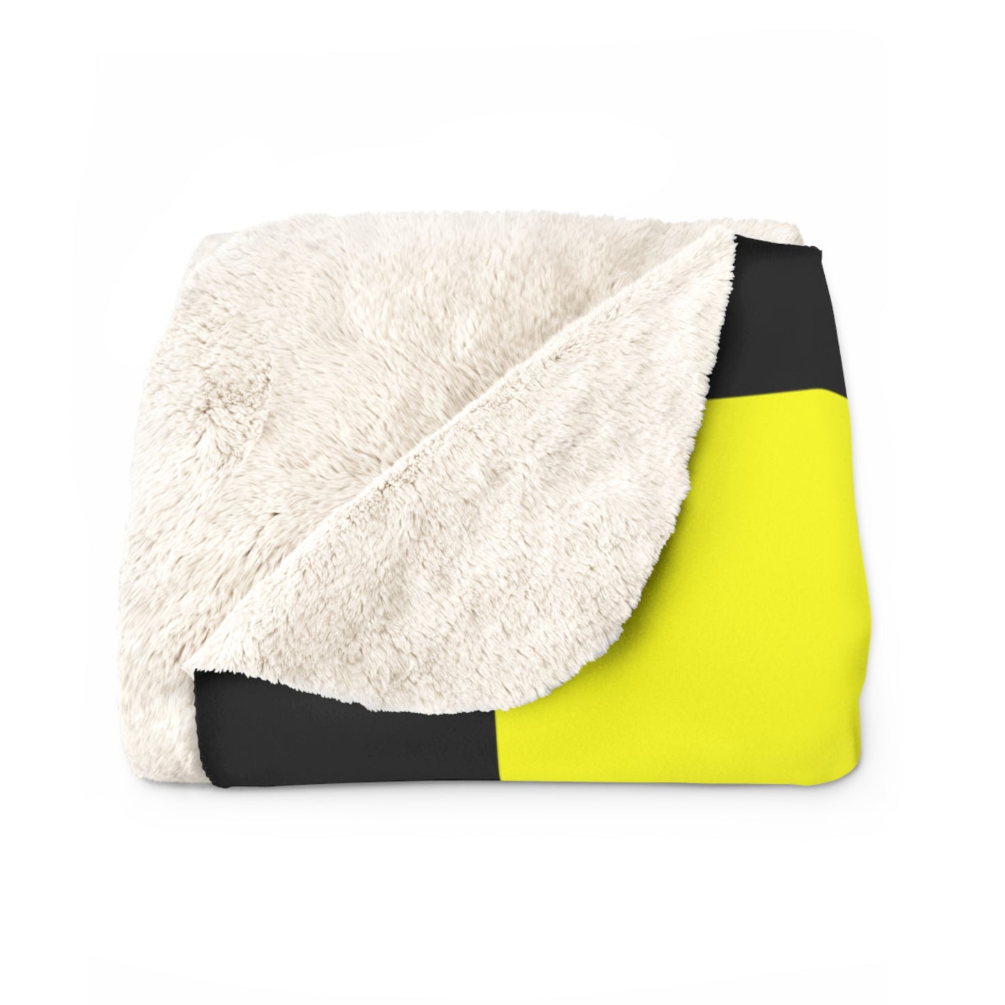 Yellow, Black Retro Check Blanket Throw