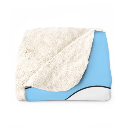 Light Blue, White Retro Polka Dots Blanket Throw