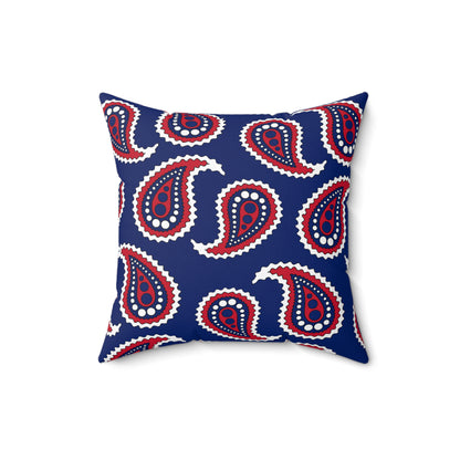 Ascension Island Retro Paisley Cushion Pillow