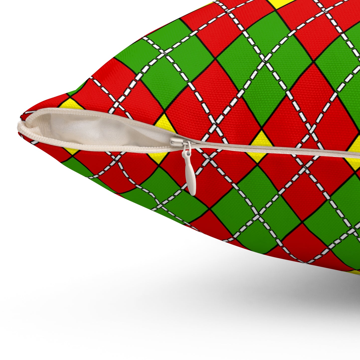 Burkina Faso Retro Argyle Cushion Pillow