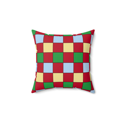 Eritrea Retro Check Cushion Pillow