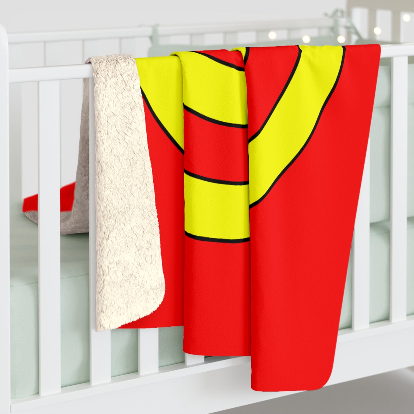 Kyrgyzstan Retro Target Blanket Throw